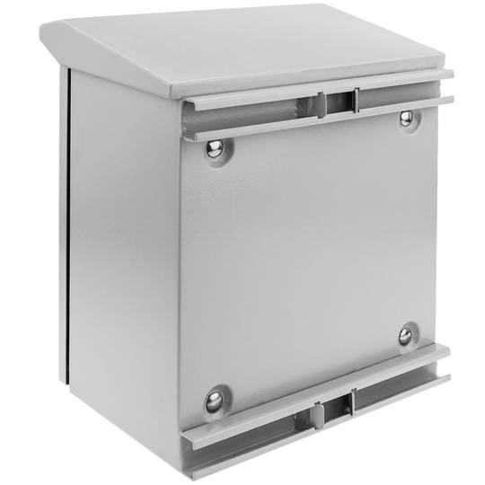 Scatola di distribuzione elettrica in metallo con grado di protezione IP65 per fissaggio a palo 300 x 300 x 200 mm