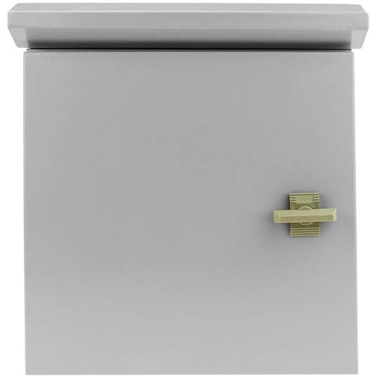 Scatola di distribuzione elettrica in metallo con grado di protezione IP65 per fissaggio a palo 300 x 300 x 200 mm