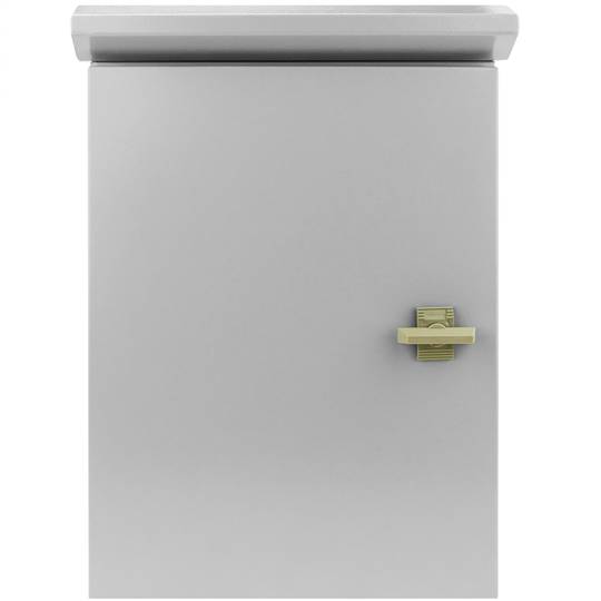 Caixa de distribuição elétrica de metal com proteção IP65 para fixação ao poste 300 x 400 x 200 mm