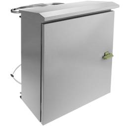 Caixa de distribuição elétrica de metal com proteção IP65 para fixação ao poste 400 x 500 x 200 mm