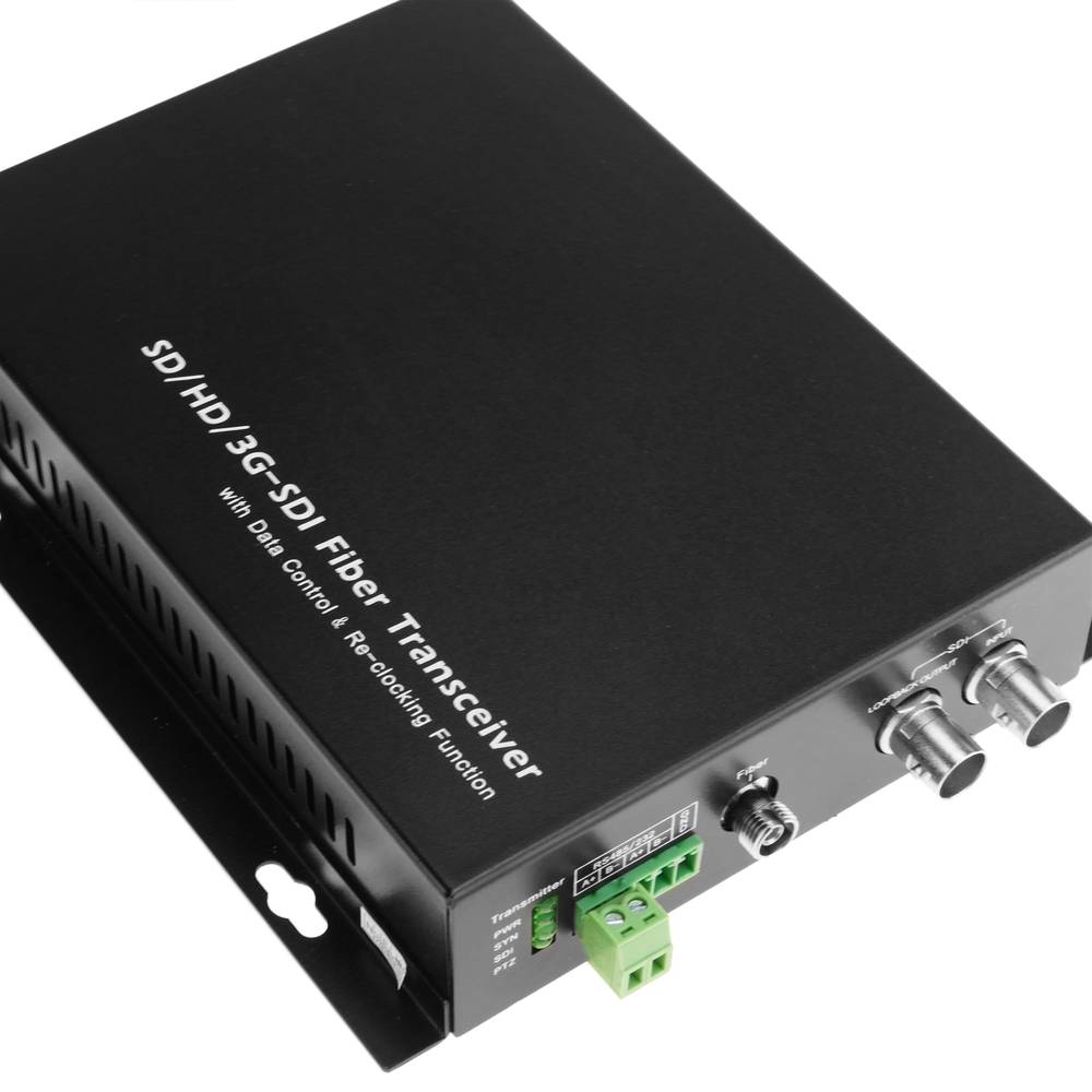 Transmissor 1 canal HD-SDI RS485 fibra óptica 20Km FC