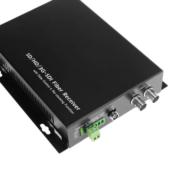Transmissor 1 canal HD-SDI RS485 fibra óptica 20Km FC