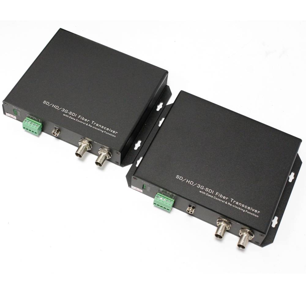 Nadajnik 1 kanał SD-SDI HD-SDI 3G-SDI RS485 światłowodem 40 km FC SMPTE424M SMPTE292M SMPTE2