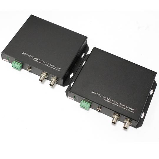 Nadajnik 1 kanał SD-SDI HD-SDI 3G-SDI RS485 światłowodem 40 km FC SMPTE424M SMPTE292M SMPTE2