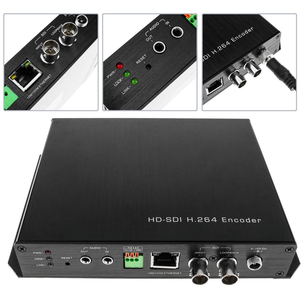 Codificador de vídeo HD-SDI a H.264 per TCP / IP RJ45