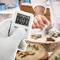 Minuteur de cuisine magnétique. Contrôle du temps numérique blanc