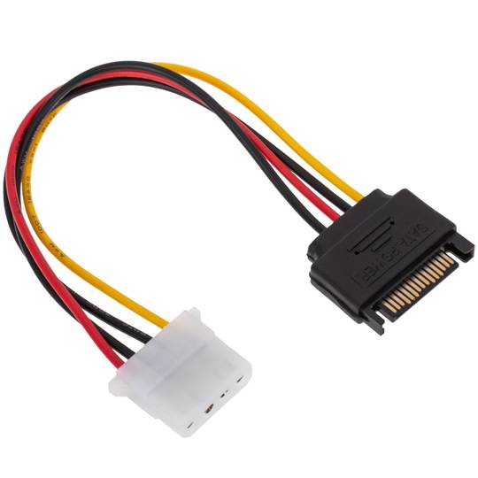 Cable alimentació Molex 4PH a SATA 15PM de 15cm