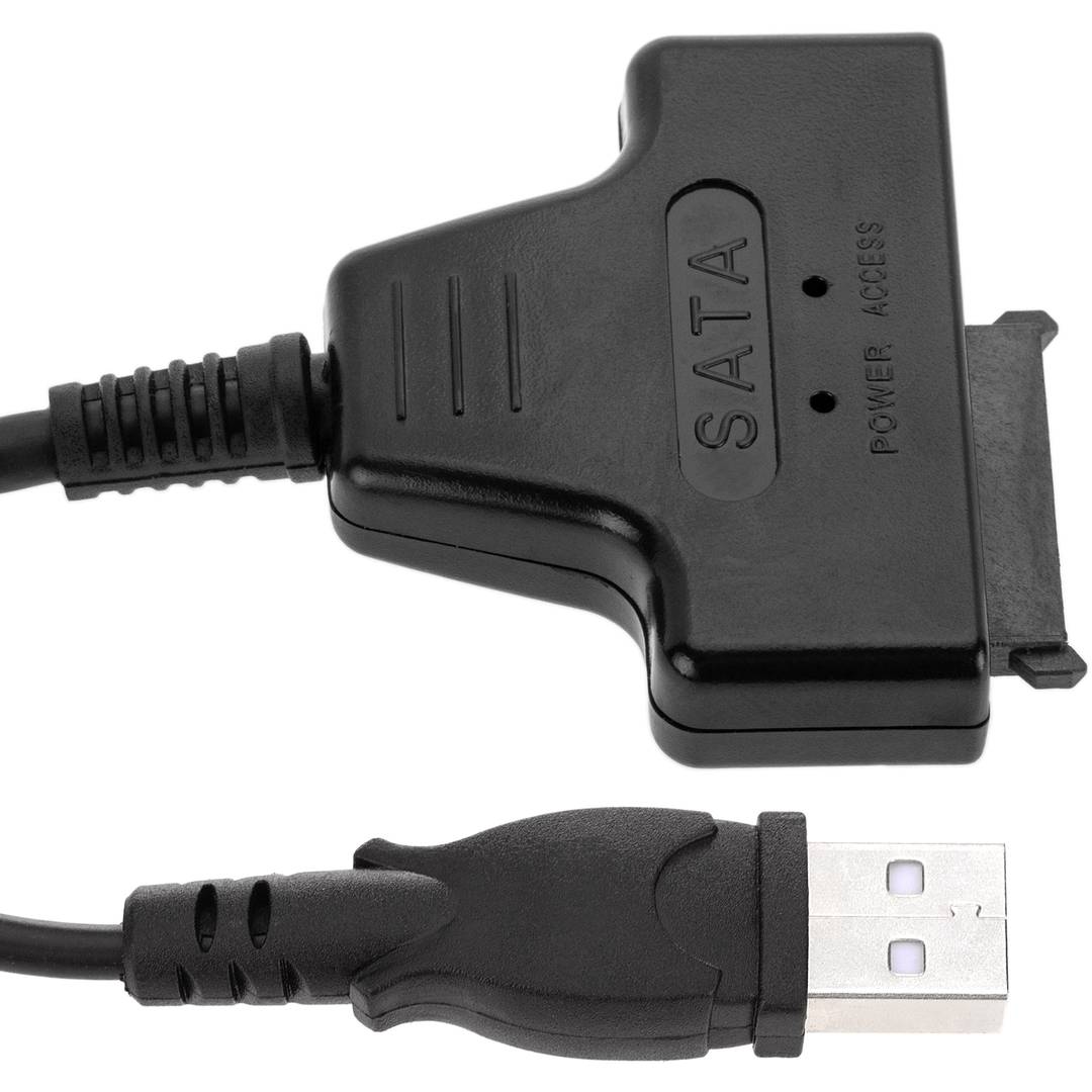 Cable SlimLine SATA to USB 2.0 data and power - Cablematic