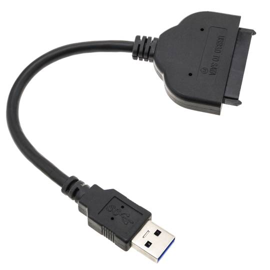 Adapter cable SATA 7+15 pin to USB 3.0 type A male