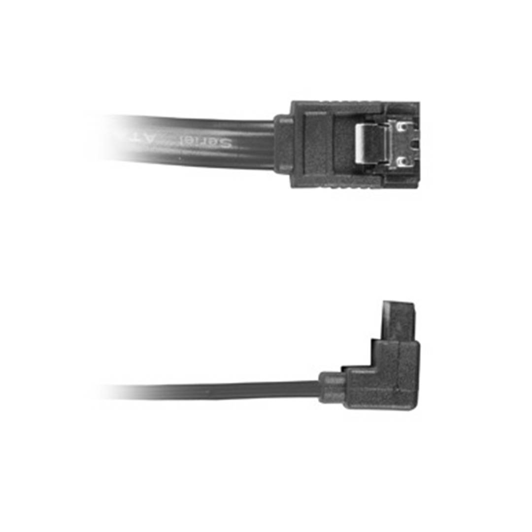 Lanberg Gb S Sata Iii Female To Sata Iii Female Angled Cable M With Metal Clips Black Ca