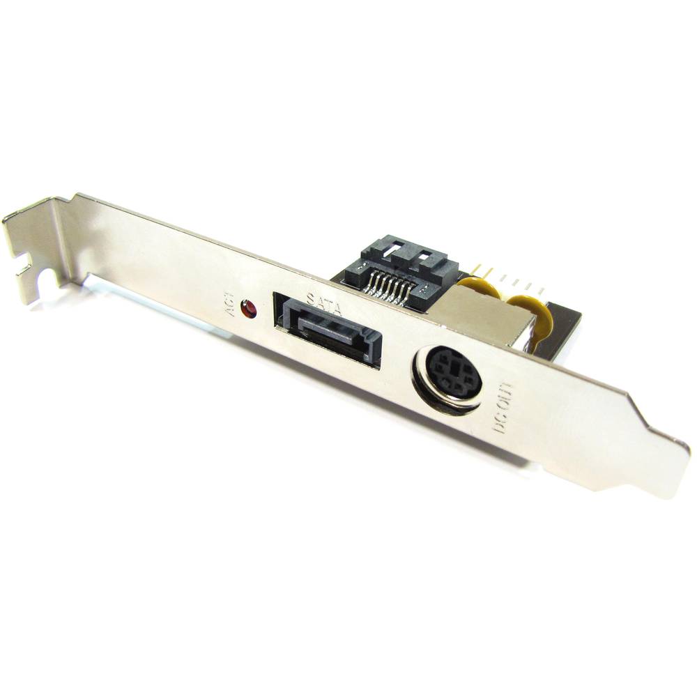 Porta SATA + Power Bracket com LEDs (1-Port) HOST