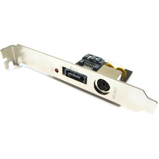 Porta SATA + Power Bracket com LEDs (1-Port) HOST