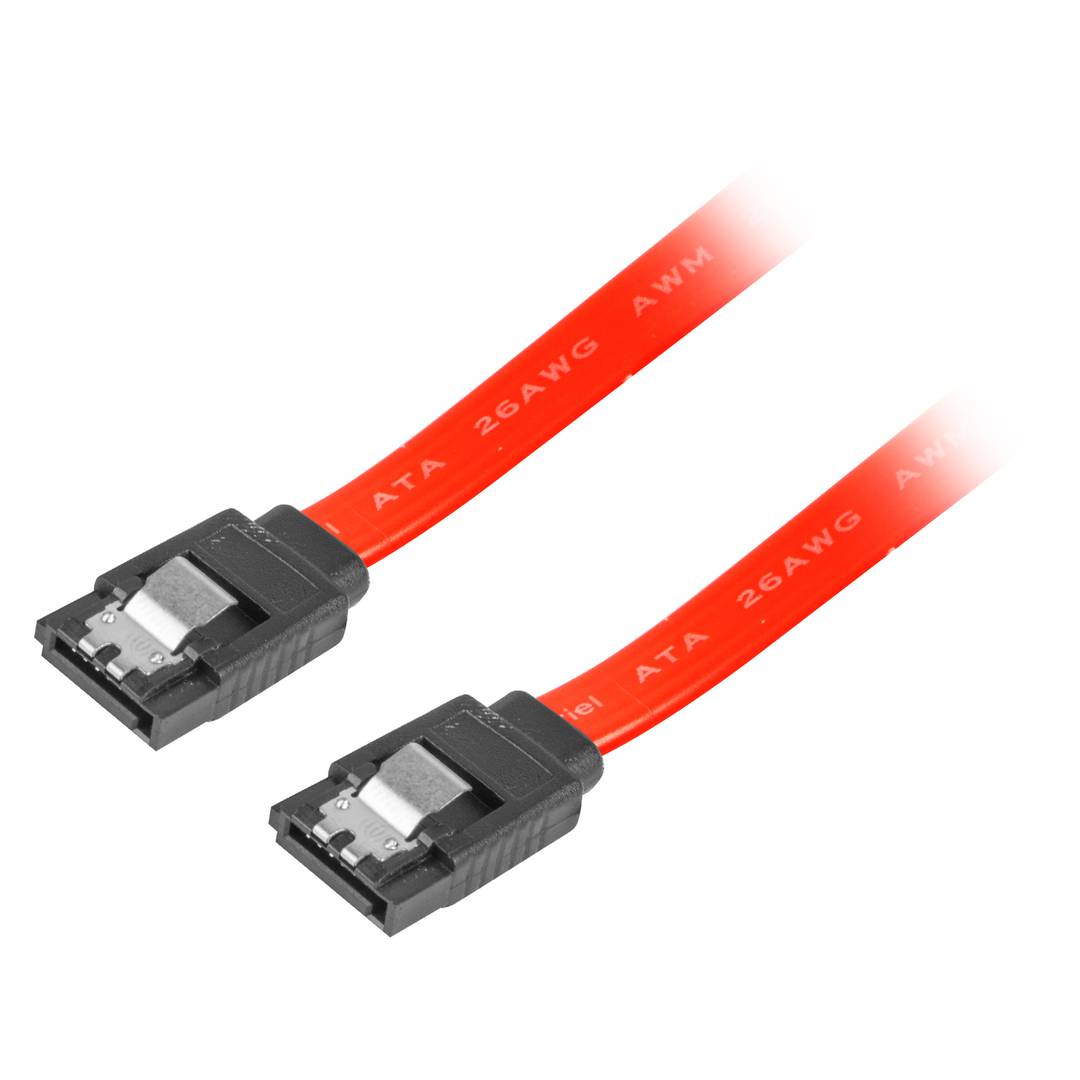 Lanberg kabel 3Gb/s SATA II female naar SATA II female 30 cm met metalen clips