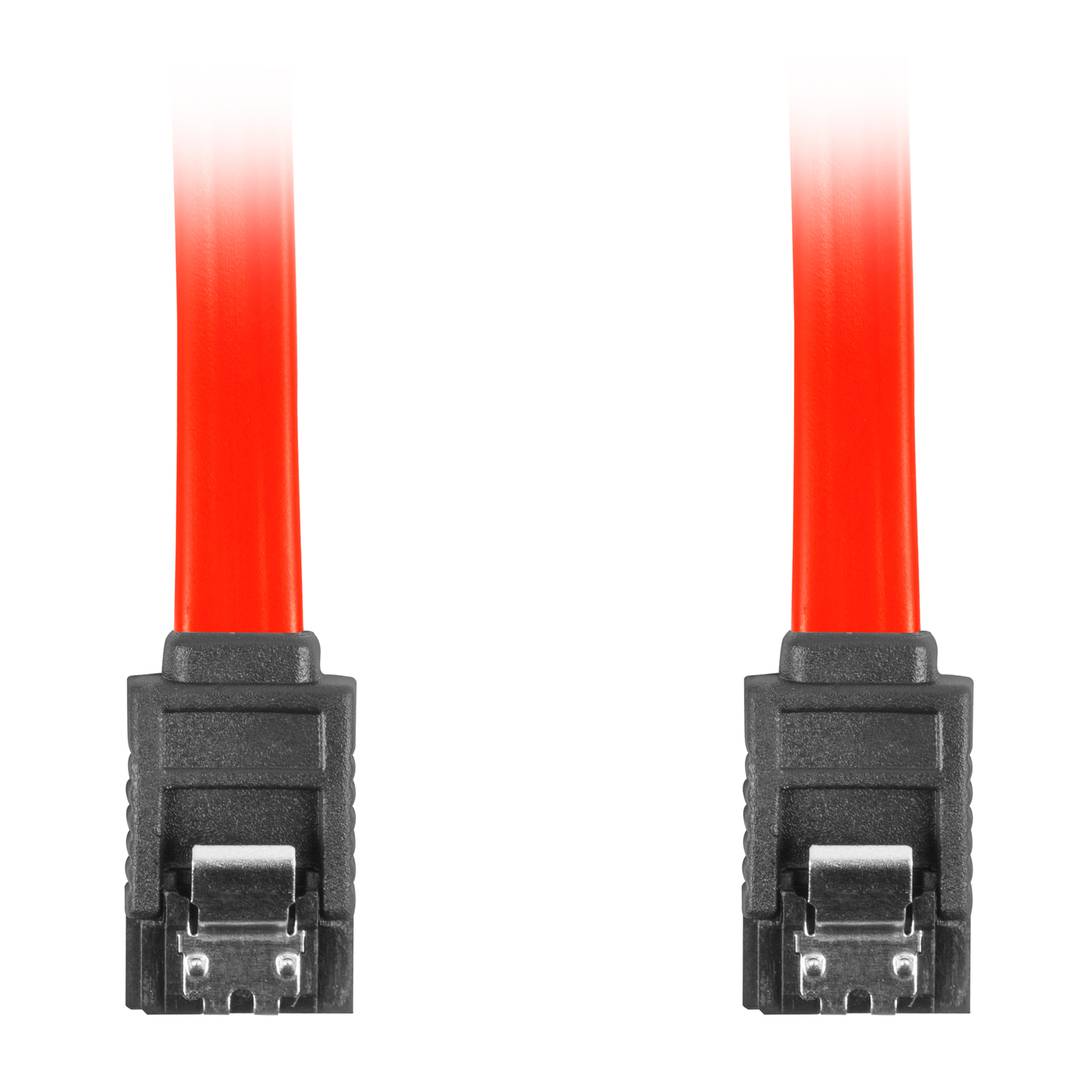 Lanberg kabel 3Gb/s SATA II female naar SATA II female 30 cm met metalen clips