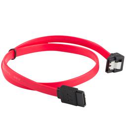 Cable angulado de Lanberg de 6Gb/s SATA III hembra a SATA III hembra 50cm con clips metálicos