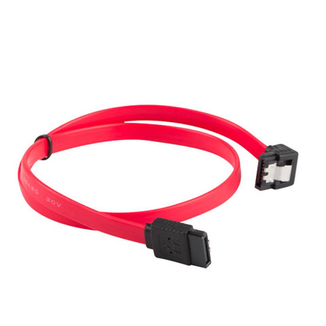 Lanberg abgewinkeltes Kabel 6Gb/s SATA III Buchse auf SATA III Buchse 50cm mit Metallclips