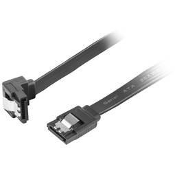 Cable angulado de Lanberg de 6Gb/s SATA III hembra a SATA III hembra 30cm con clips metálicos