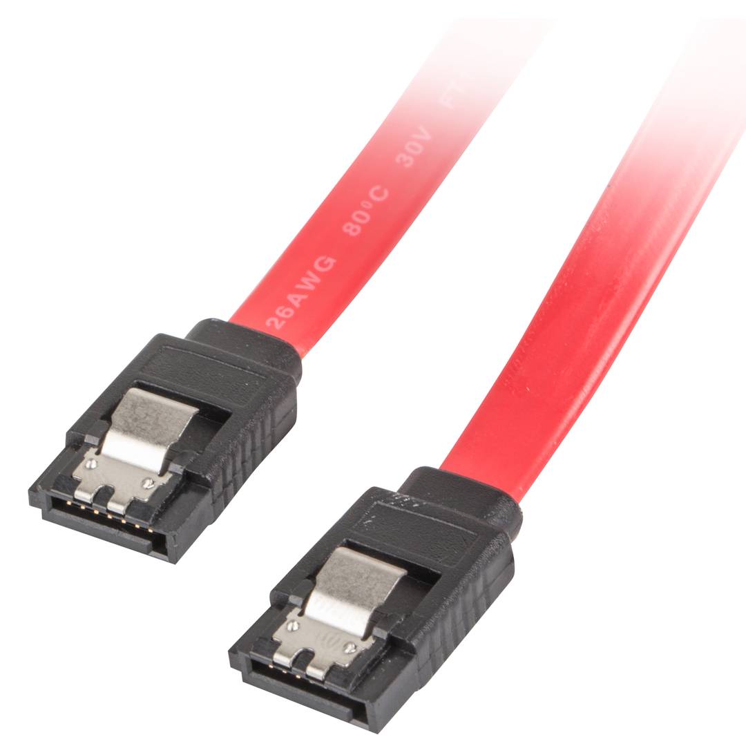 Cable de Lanberg de 6Gb/s SATA III femella a SATA III femella 30cm amb clips metàl·lics