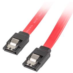 Cable de Lanberg de 6Gb/s SATA III hembra a SATA III hembra 30cm con clips metálicos