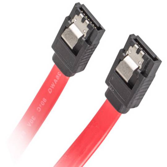 Cable de Lanberg de 6Gb/s SATA III femella a SATA III femella 30cm amb clips metàl·lics