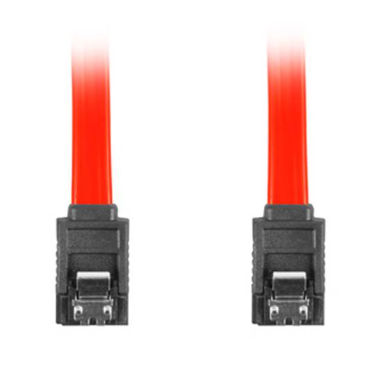 Cable de Lanberg de 6Gb/s SATA III femella a SATA III femella 30cm amb clips metàl·lics