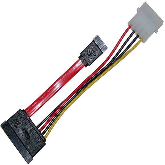 Data + SATA Power Cable (10cm)