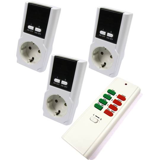 Plug for remote control light (plug kit 3 and 1 control)