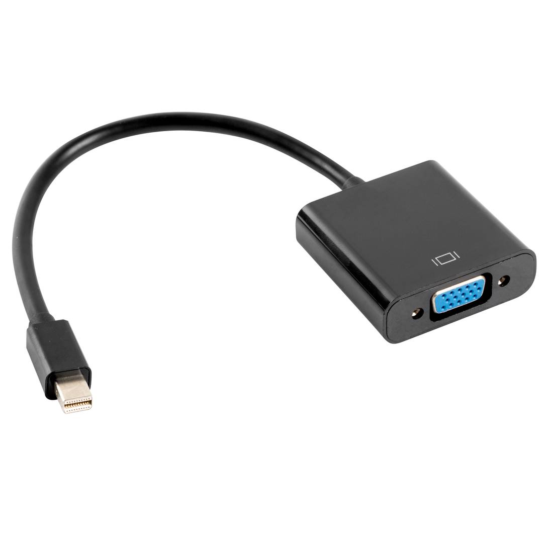 Adattatore Lanberg mini DisplayPort maschio a VGA 15 pin femmina 20 cm nero