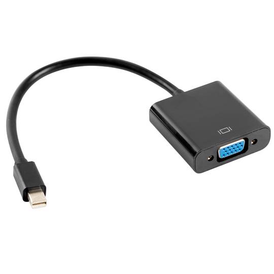 Adattatore Lanberg mini DisplayPort maschio a VGA 15 pin femmina 20 cm nero