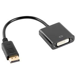 Adattatore Lanberg dual link Displayport 1.2 maschio a DVI-I femmina 24+5 pin 10cm nero