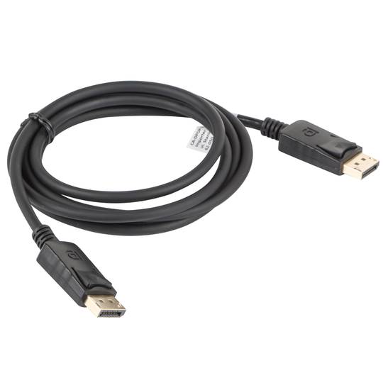 Lanberg Câble DisplayPort 1.2 mâle vers DisplayPort 1.2 mâle 1.8m 4k noir CA-DPDP-10CC-0018-BK