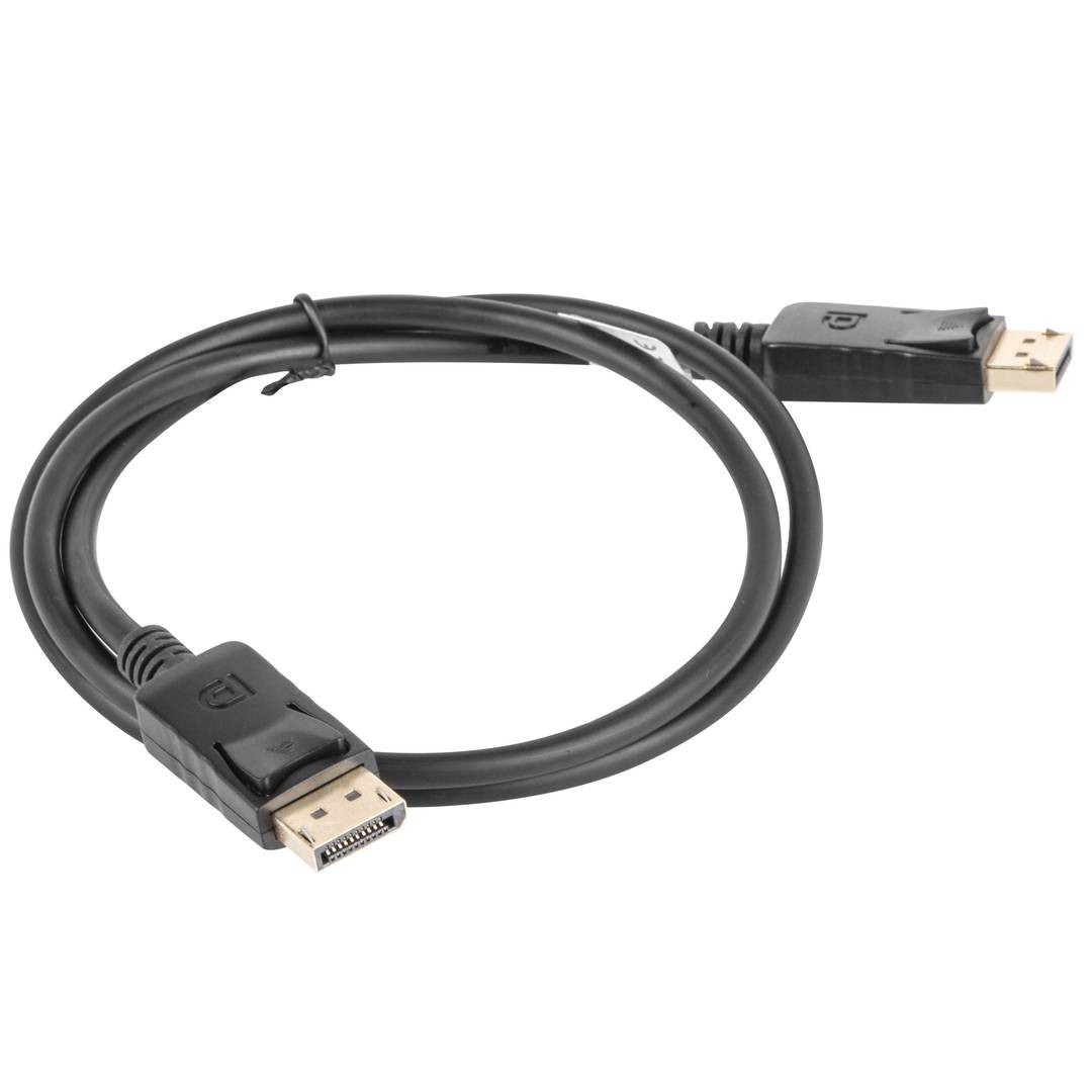 Kabel Lanberg DisplayPort 1.2 męski na DisplayPort 1.2 męski 1m 4k czarny CA-DPDP-10CC-0010-BK