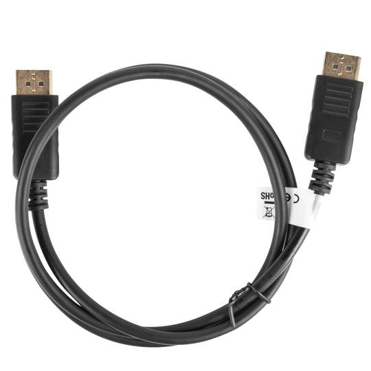 Kabel Lanberg DisplayPort 1.2 męski na DisplayPort 1.2 męski 1m 4k czarny CA-DPDP-10CC-0010-BK