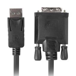 Cabo Lanberg DisplayPort 1.2 macho para DVI-D 24+1 pinos macho 1,8 m preto CA-DPDV-10CU-0018-BK