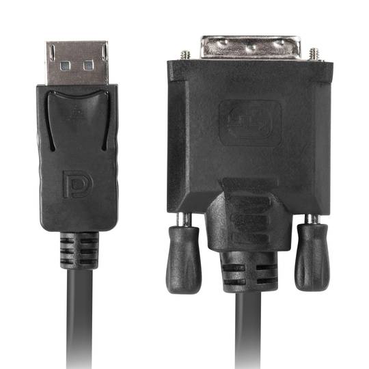 Lanberg Cable DisplayPort 1.2 male vers DVI-D 24+1 pin male 1.8m noir CA-DPDV-10CU-0018-BK