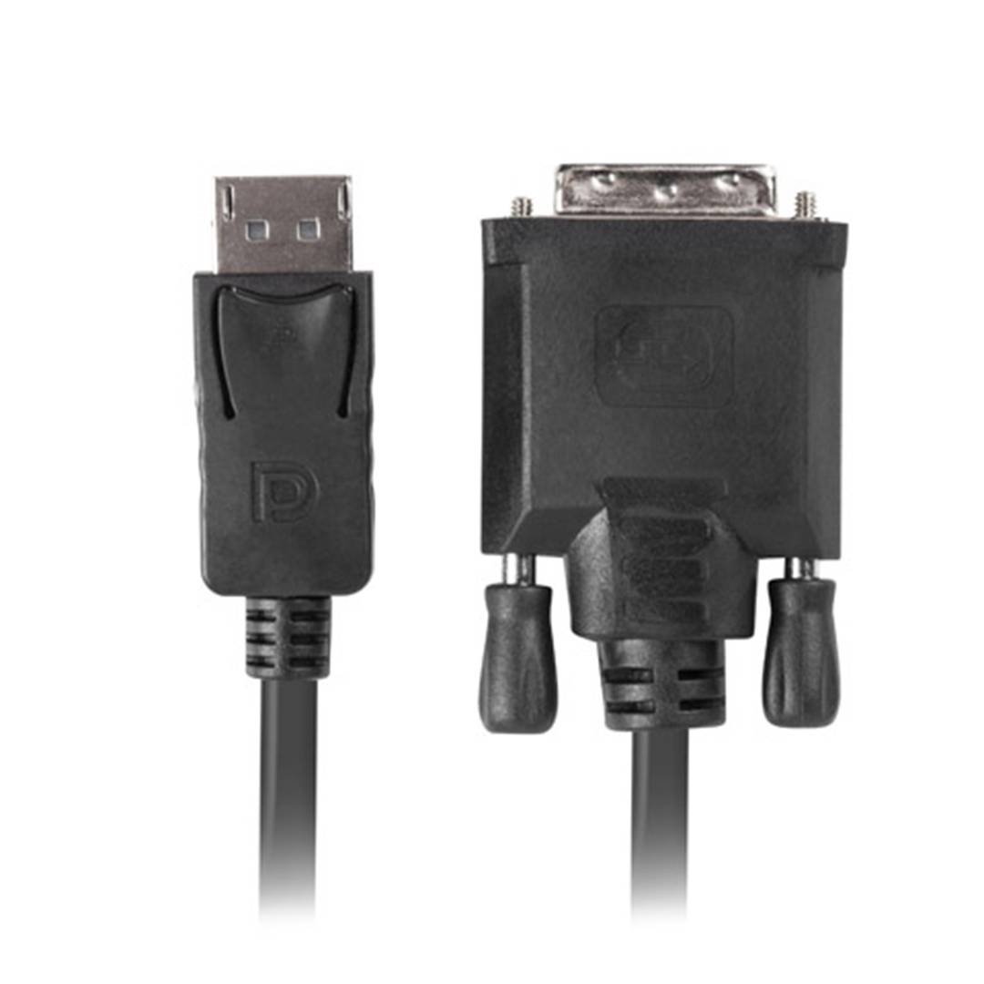 Lanberg Cable DisplayPort 1.2 male vers DVI-D 24+1 pin male 1.8m noir CA-DPDV-10CU-0018-BK