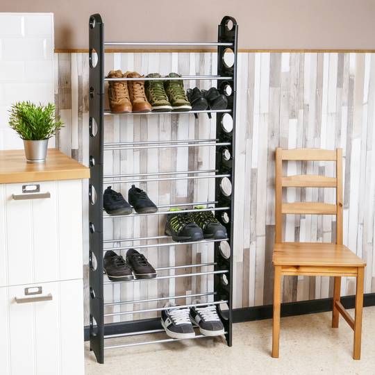 Étagères pour 30 paires de chaussures Armoire avec 10 niveaux