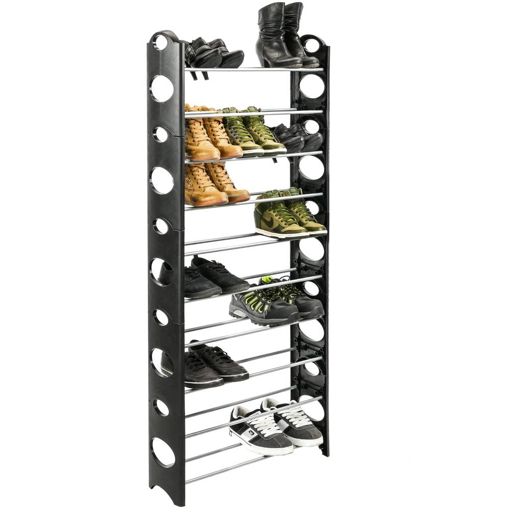 Étagères pour 30 paires de chaussures Armoire avec 10 niveaux