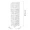 Bookshelf Storage Display Stand 4-tier Wood-plastic shelf with 4 shelves white 24x20x85cm