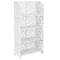 Estantería de madera-plástico Librería decorativa de 4 estantes blanca 42x20x85cm