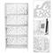 Estantería de madera-plástico Librería decorativa de 4 estantes blanca 42x20x85cm