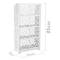 Estantería de madera-plástico Librería decorativa de 4 estantes blanca 42x20x85cm