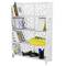 Holz-Kunststoff Regal Stehregal Standregal Steckregal Bücherregal mit 4 Regalen weiss 59x20x85cm