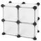 Modular shelving closet storage organizing 4 plastic cube 17x17cm white