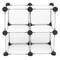 Modular shelving closet storage organizing 4 plastic cube 17x17cm white