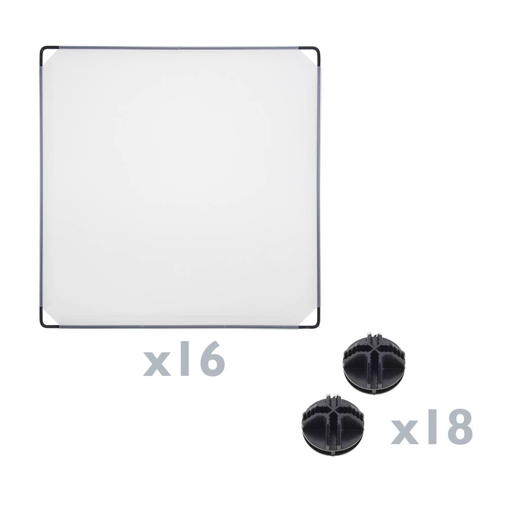 Modular shelving closet storage organizing 4 plastic cube 17x17cm white