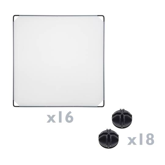 Modular shelving closet storage organizing 4 plastic cube 17x17cm white