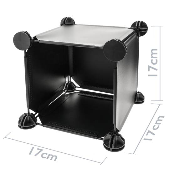 Armario organizador modular Estanterías de 16 cubos de 17x17cm plástico negro