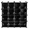 Armario organizador modular Estanterías de 16 cubos de 17x17cm plástico negro
