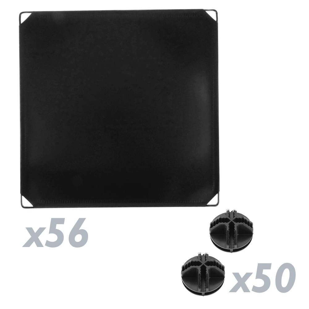 Armário organizador modular Prateleiras do 16 cubos 17x17cm de plástico preto